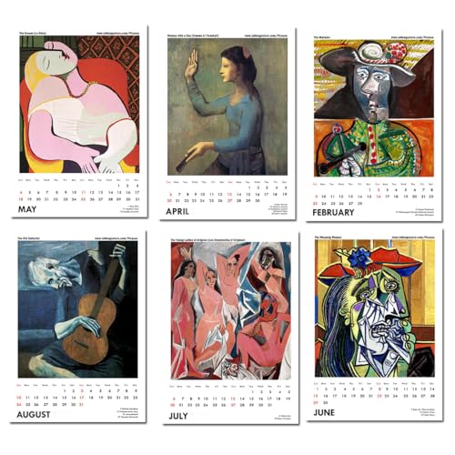 Image of Tallenge - 2026 Wall Calendar - Pablo Picasso - Pablo Picasso Artworks - 12 x 17 Inches for Home & Office (Paper, Wall Calendar)
