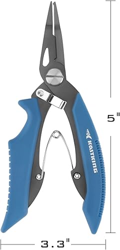 Vista 38 de KastKing Intimidator Fishing Pliers, Corrosion Resistant Polymer Coated Fishing Tools, Tungsten Carbide Cutters, Saltwater Resistant Fishing Gear D