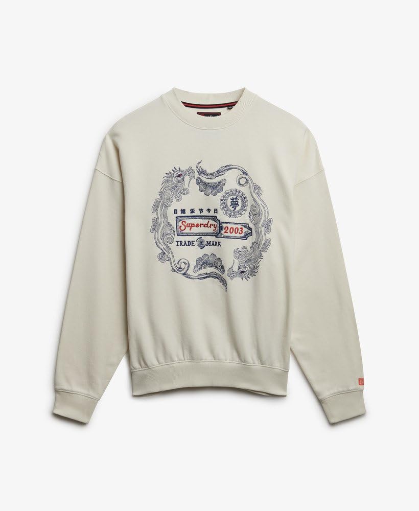 Superdry Damska bluza Tokyo Narrative Oversized Wollweiß 38