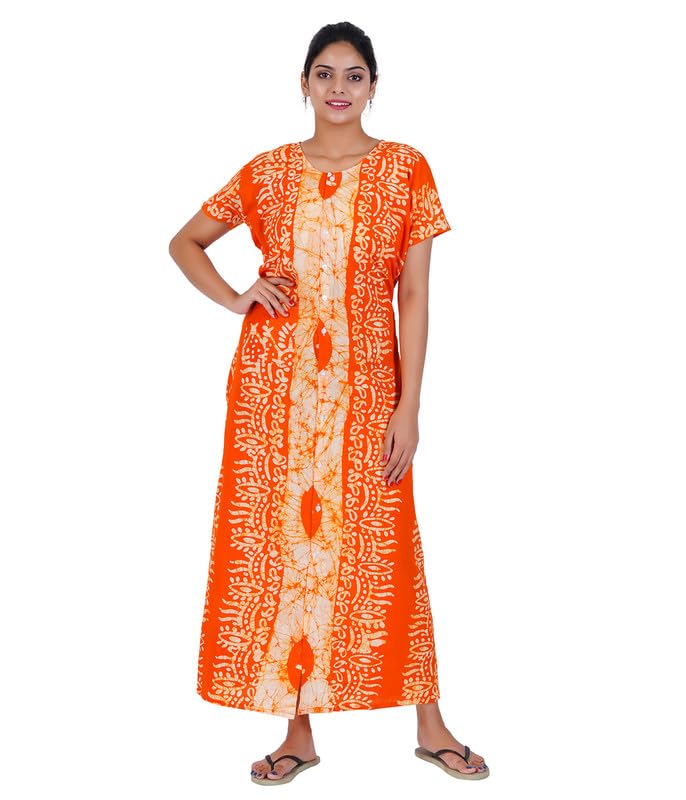 MENMAII Full Length [L-4XL] - Women's Full Open/Front Buttoned Multipurpose Nighty for Pregnancy/Elderly/Patient/Feeding/Hospital Purpose Nighty [a Kind of Adaptive Clothing]-picture-14
