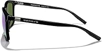 Vista 10 de MERRY'S S8286 Lentes de sol polarizados de aluminio, unisex, estilo de época, para hombres y mujeres 0c03 Marco negro/lente de espejo verde/patillas