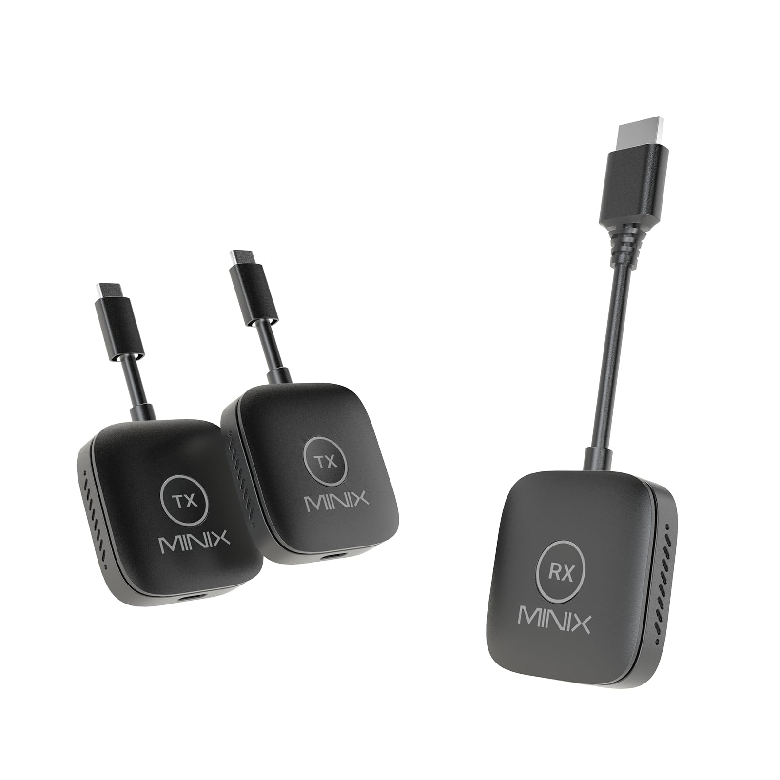 MINIX Wireless HDMI-Plug and Play- Multi-Screen,Expansion,1080p,164FT/50M,WiFi2.4G/5G/60Hz,Adapter for TVs,Monitor,Laptop (Wireless HDMI 2TX*1RX)