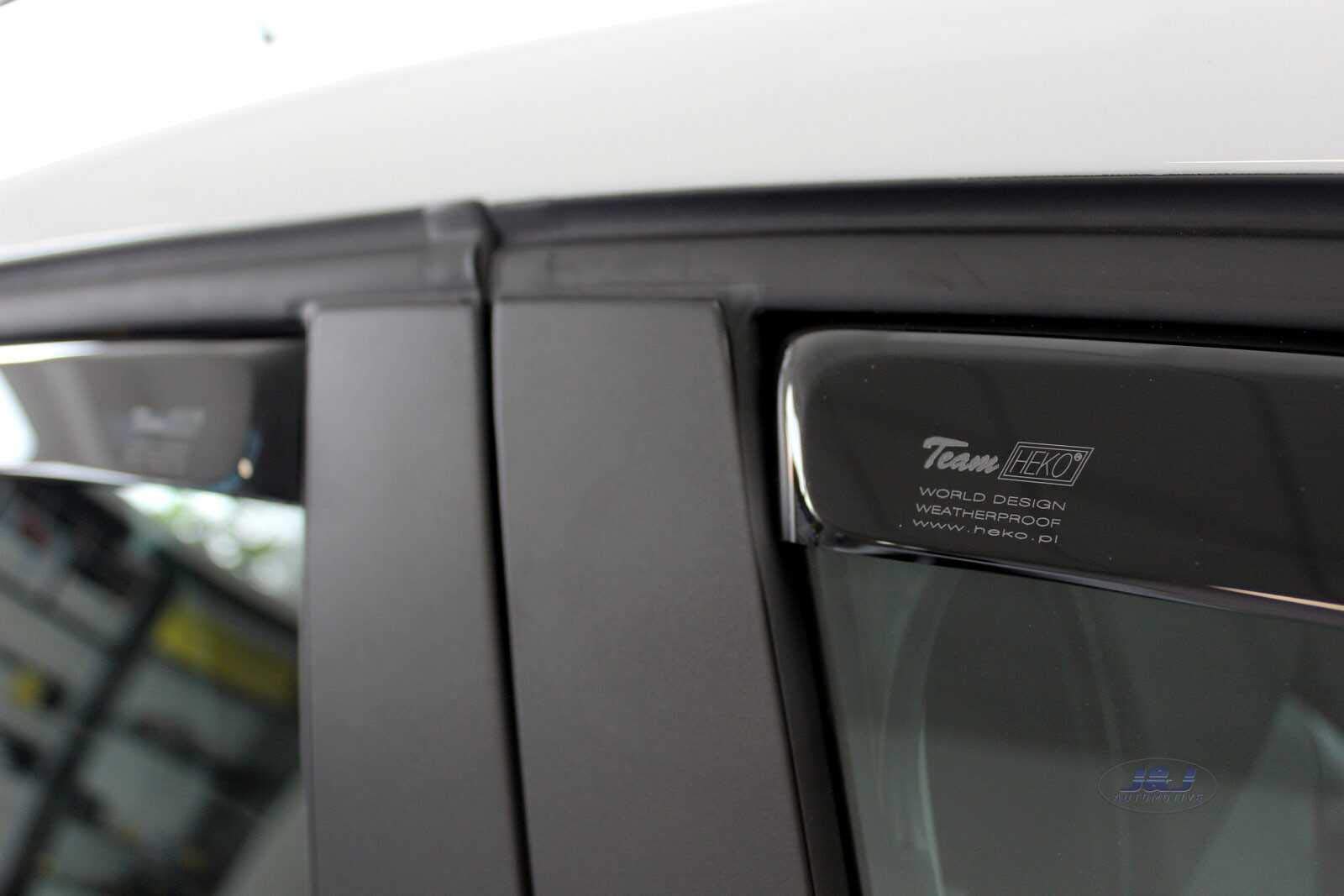 J&J AUTOMOTIVE Windabweiser passend für Renault Clio 4 5-Türer 2012-2019 4tlg, Heko Regenabweiser Vorne Hinten Getönt Dunkel Passform