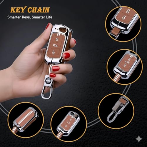 Image of Car Key Cover Compatible with Mahindra Scorpio N | 3Xo | Xuv 300 | Marazzo | Xuv 700 | Xuv 400 Ev | Bolero | Thar | Thar Roxx 3 Button Flip Key