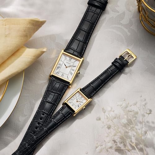 Image of Seiko Classic Dress (27.2mm) White Dial /Black Leather Strap SWR104P1