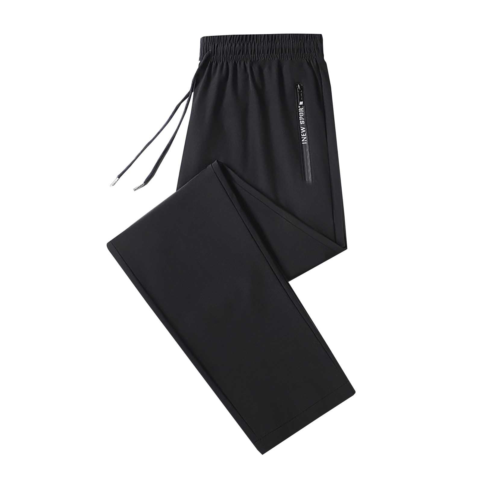 Mens Ice Silk Cinch Bottom Sweatpants Athletic Workout Running Jogging Track Pants Quick Dry Tapered Cuffed Golf Pant