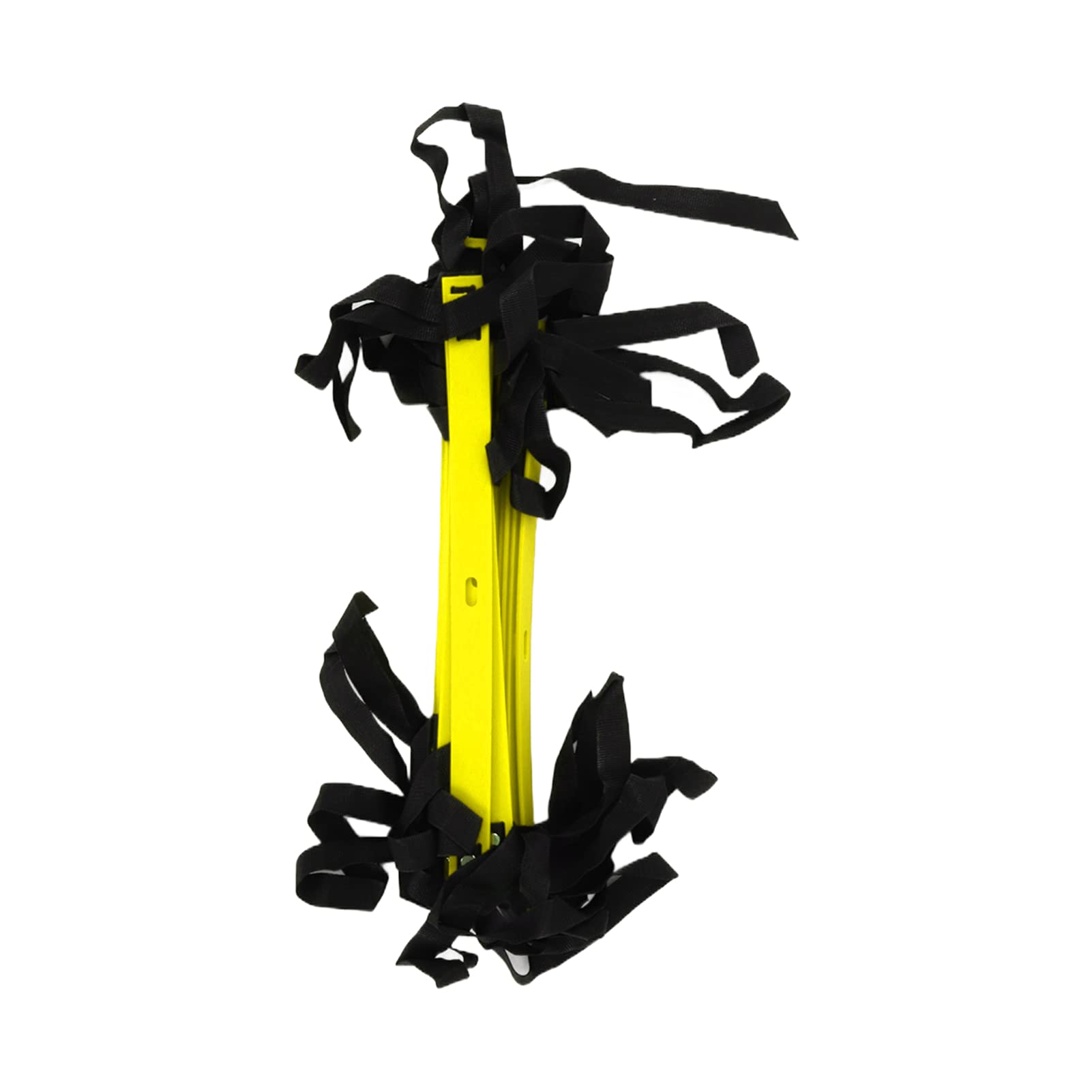 Yomiyuyr 23ft Fixed Agility Ladder, PP Speed Ladder with 14 Rungs, Compact Soccer Training Equipment for Speed and Control (Yellow)