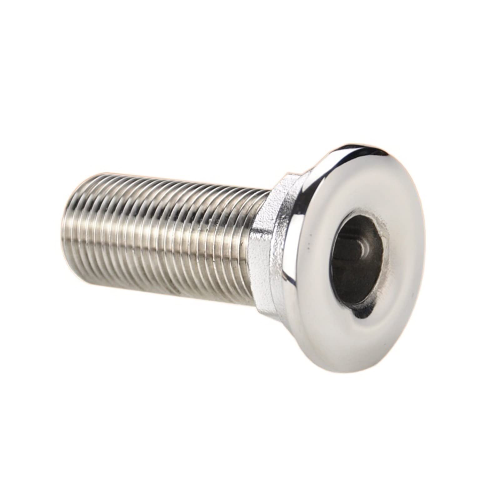 Marine Water Outlet Sewage Drainage Vent Hole Pipe Bolt Stainless Steel 1-1/4 Outlet Full Wire Hardware