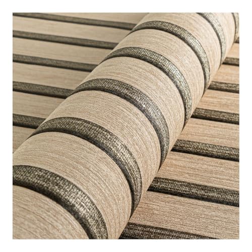 A.S. Création Holzpaneel-Vliestapete – Metallic, Beige – 0,53 x 10,05 m – Ansicht 3