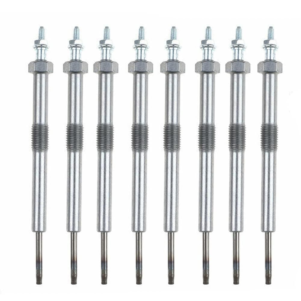 Ensun 12639701 Diesel Glow Plug (Pack of 8) - 4.85V - Dual Coils Fast Start - Compatible with - LMM LML LBZ Silverado Sierra Duramax 6.6L
