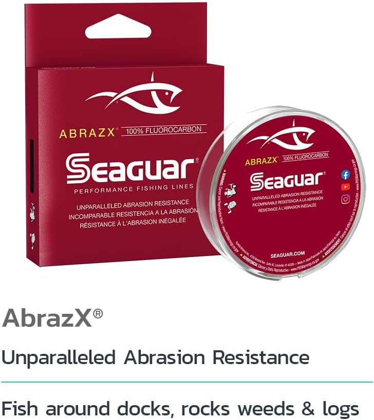 Seaguar Abrazx 100% Fluorocarbon 200 Yard Fishing Line