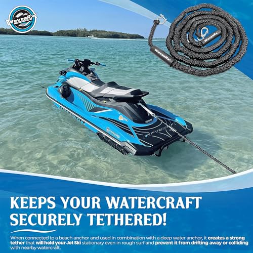 AnchorMate Bungee Line 7-25 ft | Anchoring Bungee Ropes for Boats, PWCs & Kayaks | Absorbs Shocks from Swells & Wind, Prevents Anchor Dislodging | Great for Mooring and Tethering Your Boat or Jet Ski - image 3