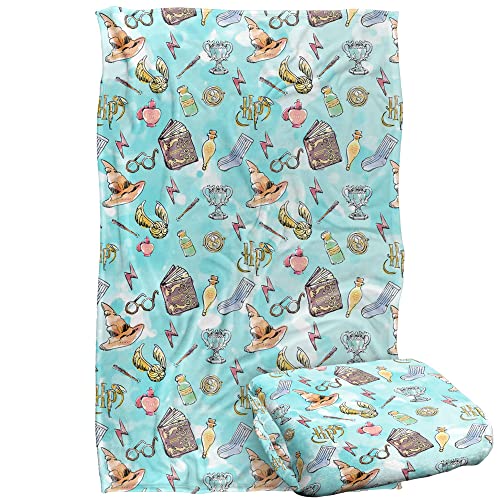 Harry Potter Water Color Pattern Silky Touch Super Soft Throw Blanket 36 x 58 Water Color Pattern