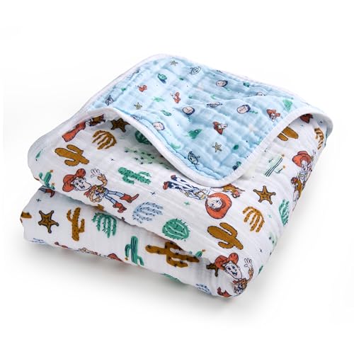 Image of aden + anais™ Essentials Cotton Muslin Blanket Toy Story, Woody and Friends