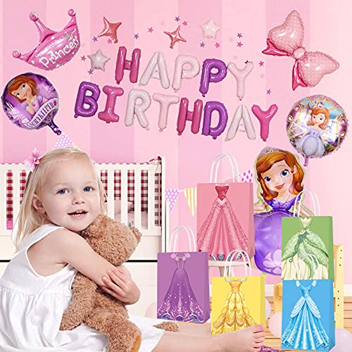 Image of 16 Packs Princess Party Gift Bags, Princess Party Supplies for Kids Princess Themed Birthday Party treats bags