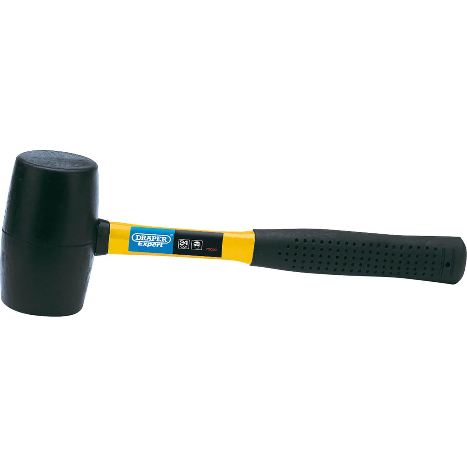 Draper Expert Rubber Mallet 750g | Multi-Purpose Mallet Soft Hammer | Shock Absorbing Grip | 72020