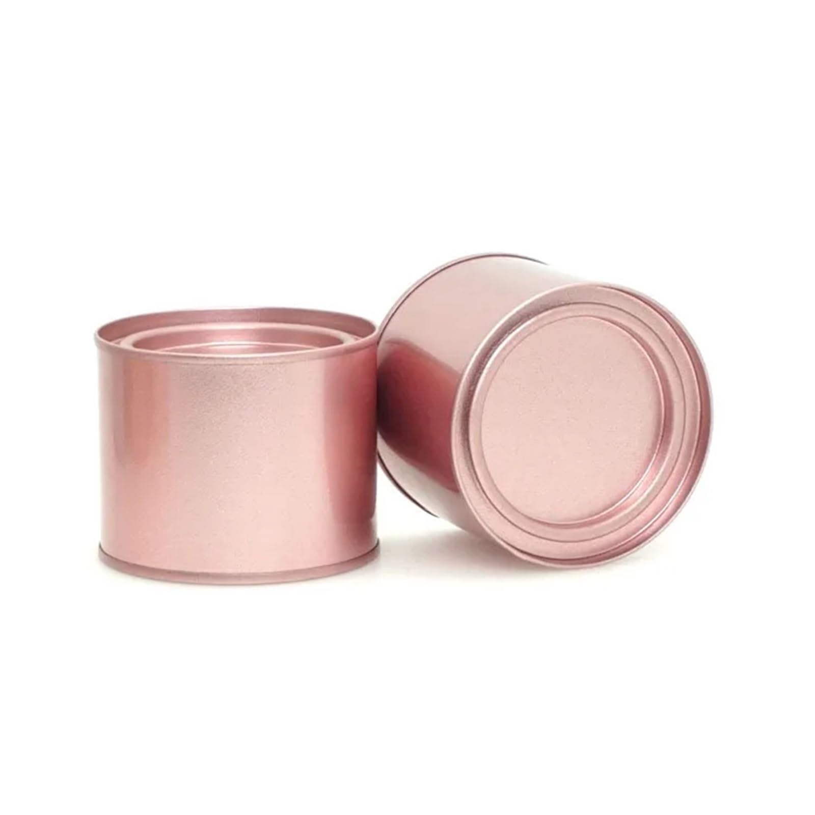 UBOHUZ 6pcs Packaging Storage Jar, Tinplate, Tea Box, Candle Making, Aromatherapy Container, Bracelet, Jewelry for Tea, Coffee(Rose Gold)