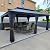 PURPLE LEAF 14' X 20' Outdoor Gazebo with Galvanized Steel Metal Roof Permanent Hardtop Gazebo for Patio Lawn and Garden Large Pavilion Grey