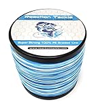 Reaction Tackle Braided Fishing Line Blue Camo 30LB 1500yds