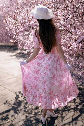 Image of Scarlet Darkness Corset Dresses for Women Summer 2026 Floral Wedding Guest Chiffon Sundress