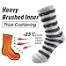 Busy Socks Winter Warm Thermal Socks for Men Women Extra Thick Insulated Heated Crew Boot Socks for Extreme Cold Weather, Medium, 1 Pair Light Grey Striped