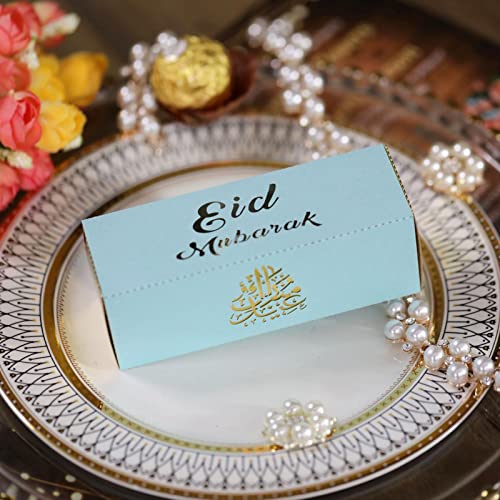windyday 10 STÜCKE Eid Mubarak Pralinenschachtel,Snack-Zucker-Schokoladen-Tasche | Schokoladen-Geschenkboxen für… – Bild 3