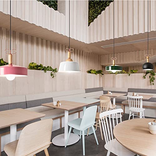 Lampe suspendue scandinave moderne LED colorée pour café - 7