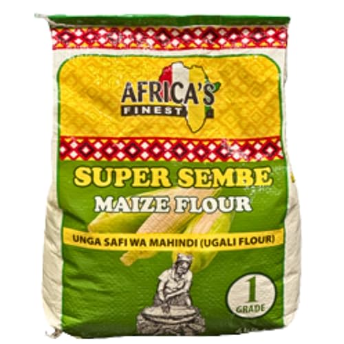 Africa’s Finest Super Sembe Maize Flour – White Maize Meal for Ugali, Sadza & Pap, Traditional East African Staple, 4kg Pack