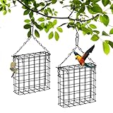 Vogel Nistmaterial Halter Set,Aufhängen Vogelfutterstation,Futterstation für Wildvögel,Futterstation und Halterung,Geeignet für den Außenbereich und die Veranda