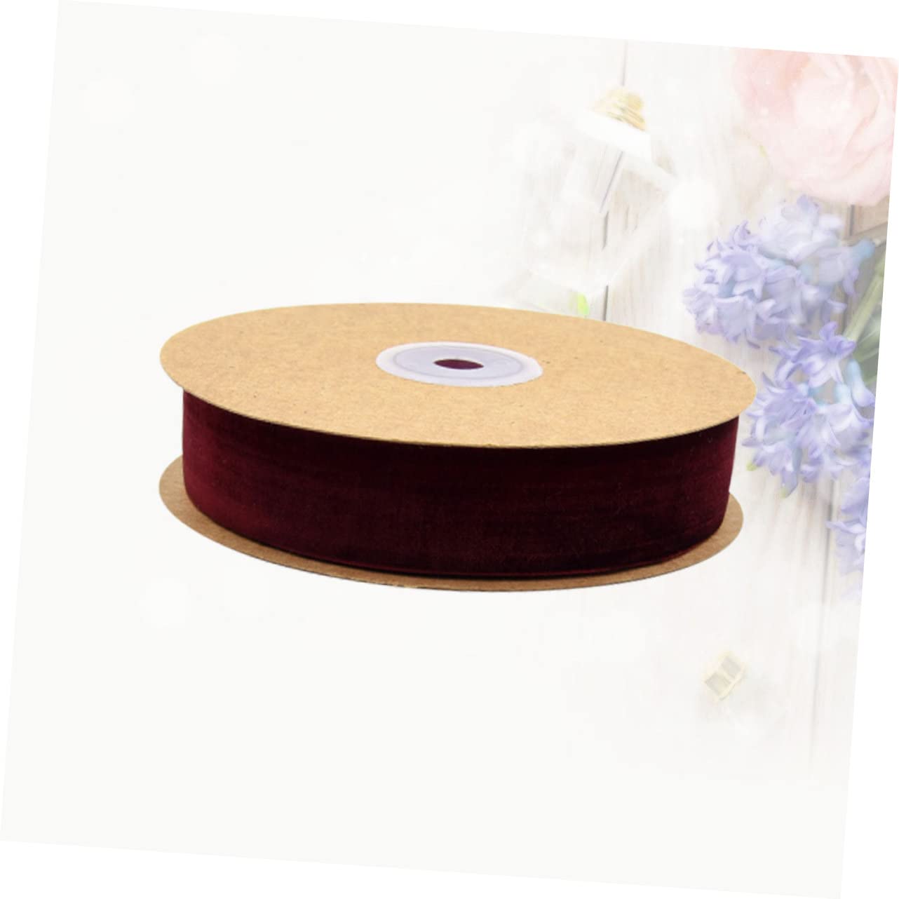 SHINEOFI 3rollen Breites Einseitiges Samtband Weinrot Flockenband Für -projekte Geschenkpacks Hochzeiten Und Dekorationen Für Kleidung Und Accessoires