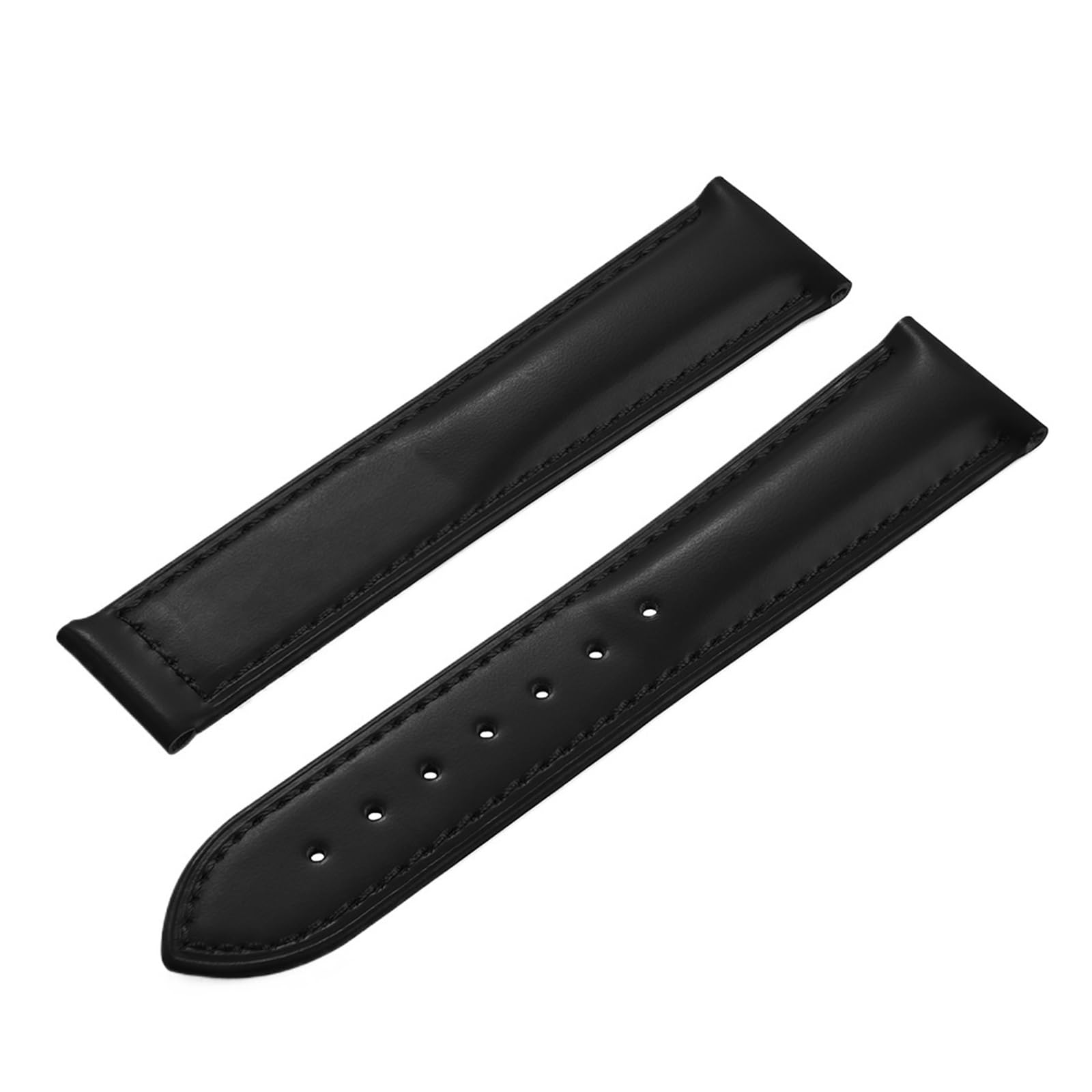 FYYFS Pasek ze skóry bydlęcej ze składaną klamrą, 19 mm, 20 mm, 21 mm, 22 mm, uniwersalny, do zegarka męskiego.