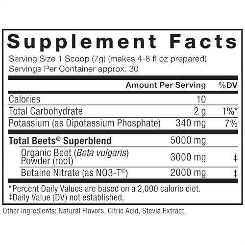 Force Factor FFS-00623-FG Total Beets Drink Mix Superfood Powder With Nitrates To Support Circulation, Blood Flow, Nitric Oxide, Energy thumb #4