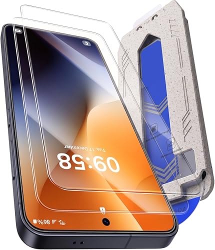 Image of Mr.Shield Screen Protector for Samsung Galaxy S25 Plus and S24 Plus | (2 Pack) Align-X Tempered Glass, 10H Hardness Guard, Military Grade Protection, Easy Install, Case-Friendly, Anti-Static