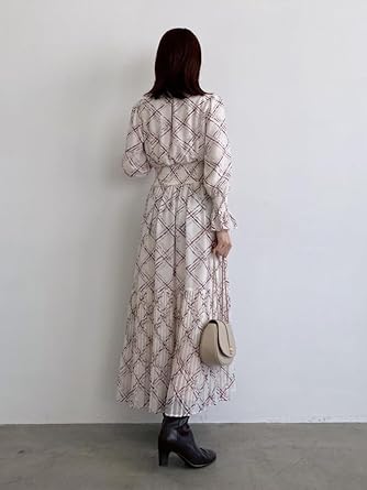 Amazon.co.jp: Sustainaプリーツチェックワンピース SWFO245130LBLU0