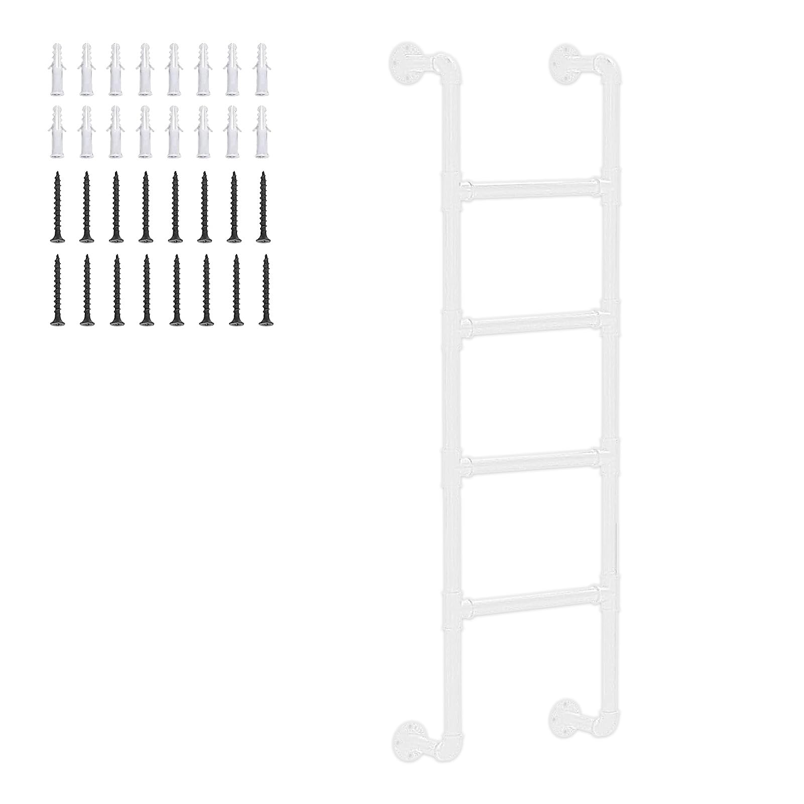 Wall Mounted Ladder, Wall Mounted Metal Ladder 300LBS for Loft Bunk Bed Fire Escape Multiple Sizes(270cm/106in)