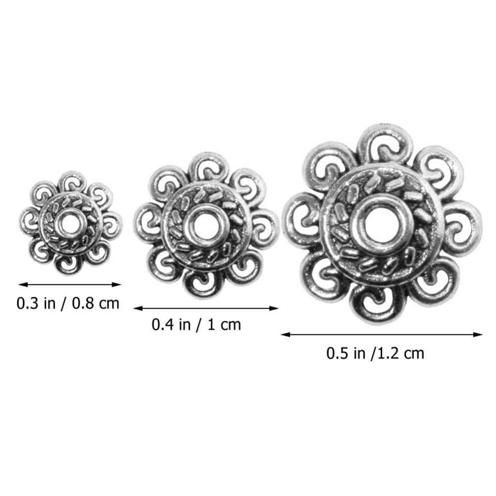 36 Silver Bead Caps Bali Style Jewelry Making 8mm X 4mm
