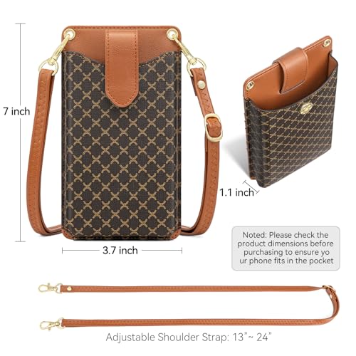 Image of Peacocktion Small Crossbody Cell Phone Purse for Women, Lightweight Mini Small Crossbody Bags for Women with Card Slots