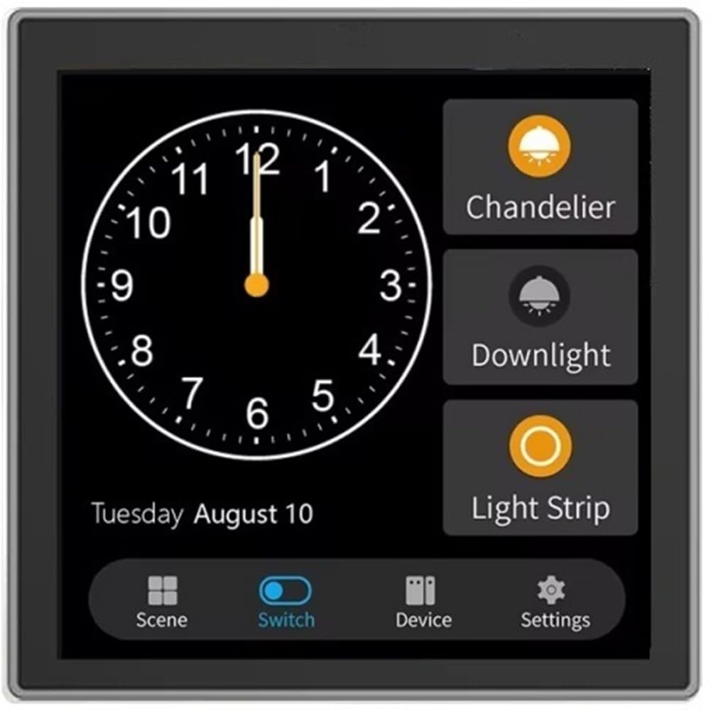 Tuya T3E Panel Interruptor Pantalla Táctil Panel de Control Inteligente EU Interruptor de Panel Zigbee Home Interruptor de Luz de Pared Negro