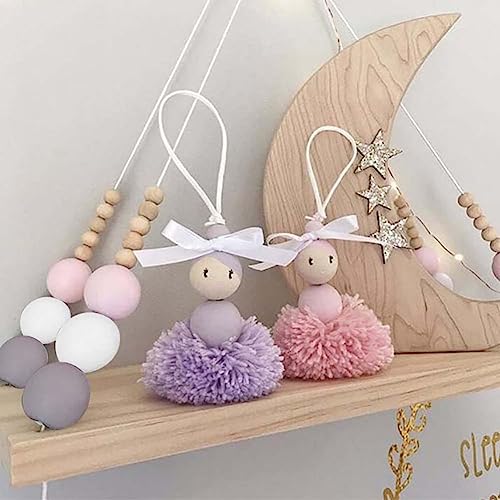 Étagère murale ornements perles macramé pour décoration boho authentique - 3