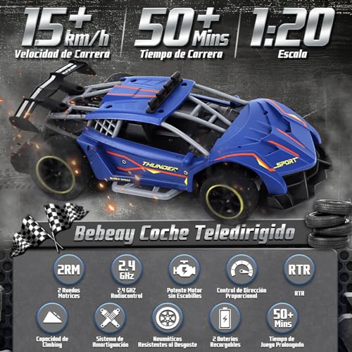 Carros De Control Remoto, Toy carros a control remoto niños Marca Bebeay (2)