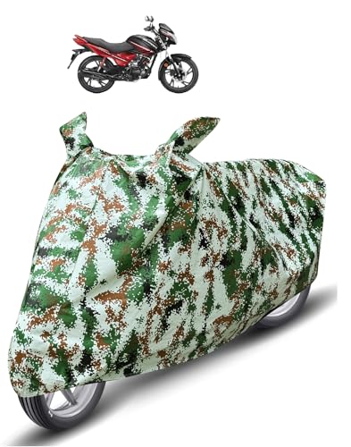 Image of Auto Hub Waterproof Bike Cover Compatible with Hero Glamour Dustproof, UV Protection Two Wheeler Bike Glamour Cover - Forest