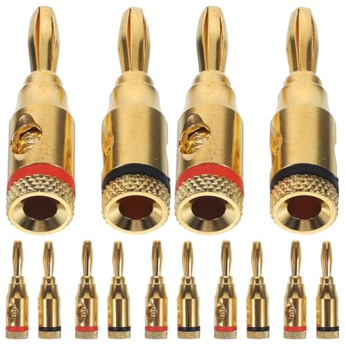 Conectores Banana Chapados en Oro x12 Pares para Cable de Audio miniatura 1
