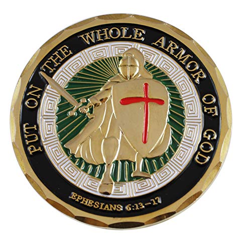 WizardPins Armor of God Diestruck Soft Enamel Challenge Coin (3 Coins)
