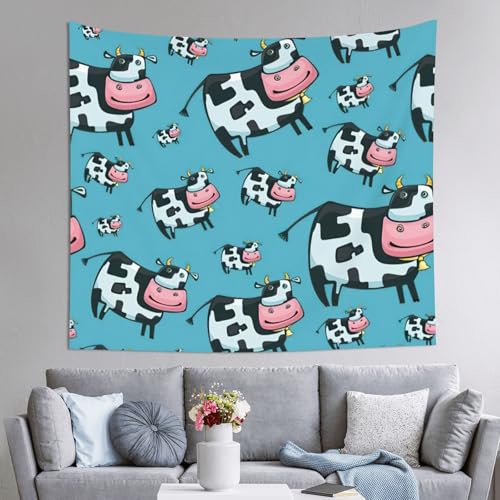 Tapisserie imprimée vache grand format pour salon et dortoir branché
