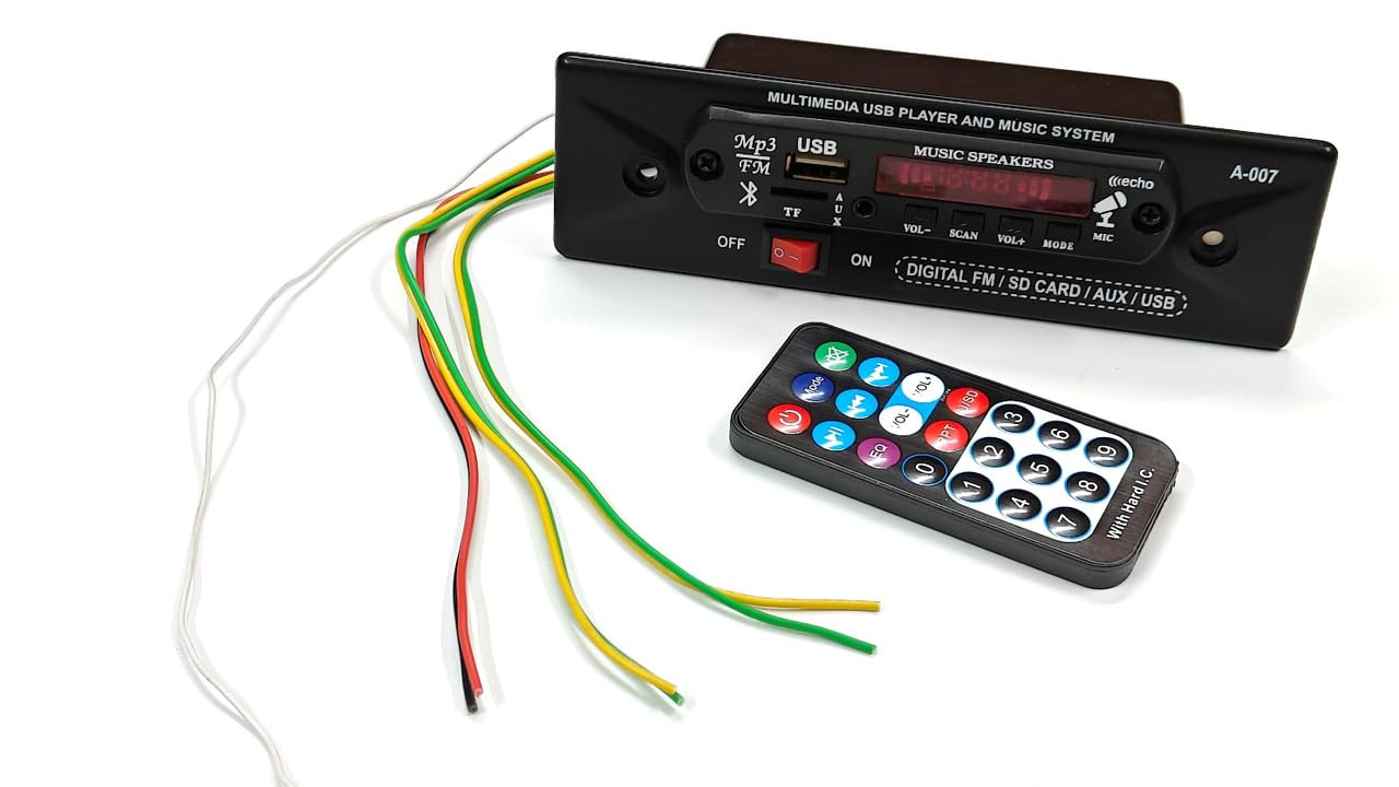 12V DC Bluetooth MP3 USB FM Music Player with in-Built Stereo Amplifier and Remote Control for E-Rickshaw, Bike, Car and Auto-image-39