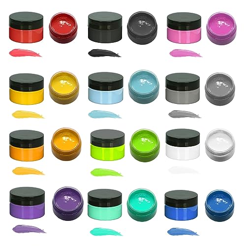 chalk paste chalk paste for silk screen stencils screen printing ink pigment for wood t-shirts fabric chalkboard diy home decor 12 bottles