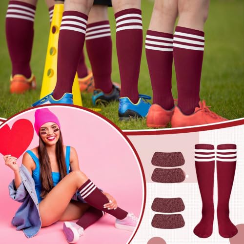 Image of Panitay 2 /12 /16 /24 Pairs Softball Soccer Socks Glitter Eye Black Stickers Team Spirit Accessories for Youth Women Sport Wear