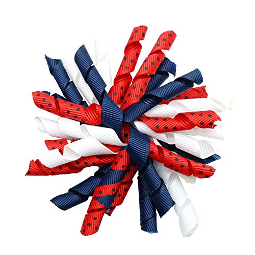 30Pcs Halloween Christmas Festival Hair Accessories For Girls Grosgrain Ribbon Curly Spiral Swirl Bows Alligator Clips For Baby Girls Toddlers Kids Children #TOP6
