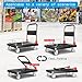 Platform Trucks Flatbed Cart Heavy Duty with Brake Wheels & Fence Foldable Hand Cart 1300lbs Capacity 36