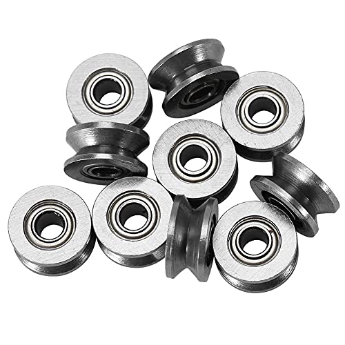 Driak 4X13X6Mm V624Zz High Carbon Steel Deep V Groove Pulley Rail Wheel Ball Bearings,20Pc #TOP5